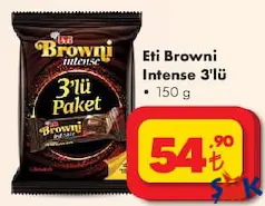 ETİ BROWNİ INTENSE 3'LÜ KEK 150 G fiyat ve kampanya bilgisi